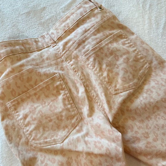 H&M Women's Size 6 Cheetah Leopard Print Skinny Jeans Pants Pink‎ - Picture 2 of 8